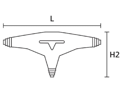 Dimensional drawing Hellermann Tyton T 1 PUR33 GN SF Transition joint