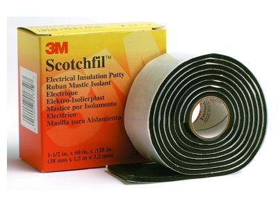 Produktbild 1 3M ScotchFil 38x1 5sw Isolierband Kautschuk 38 mm x 1 5 m  sw