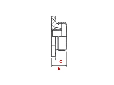 Mazeichnung Plica 907005443 Reduktion M40 M32 PA6 GFK lichtgrau