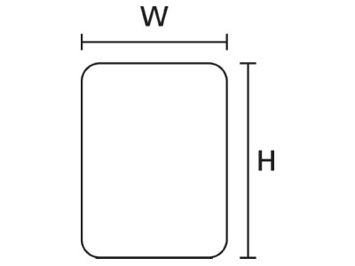 Dimensional drawing 1 Hellermann Tyton TAG101 74T1  VE250  Labelling material 74x101 6mm silver TAG101 74T1  quantity  250 
