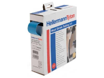 Product image Hellermann Tyton HIS 3 6 2 PEX BU Thin walled shrink tubing 6 2mm blue
