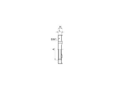 Dimensional drawing Jacob 50 220 YPOT Locknut for cable screw gland