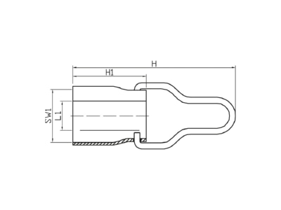Dimensional drawing Jacob RSS17 Tubular box spanner