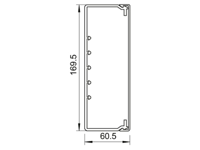 Ma�zeichnung 1 OBO WDK60170LGR Wand Deckenkanal m Obert  60x170mm PVC