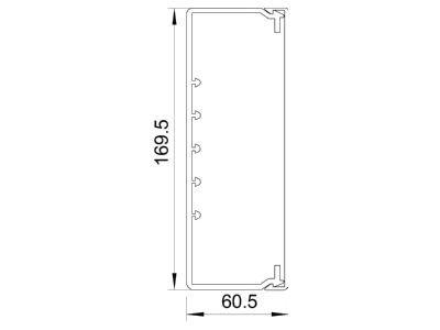 Ma�zeichnung 2 OBO WDK60170LGR Wand Deckenkanal m Obert  60x170mm PVC