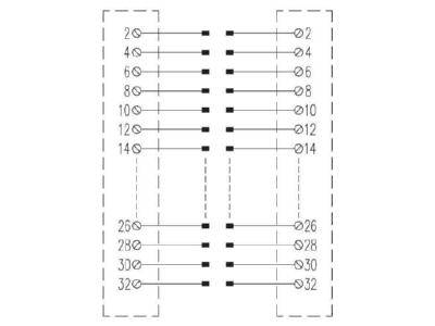 Circuit diagram Weidmueller SKH D32 LP 5 16 RH2 Relay socket