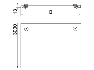 Ma�zeichnung 2 OBO DRL 200 A2 Deckel m Drehverschluss 200mm