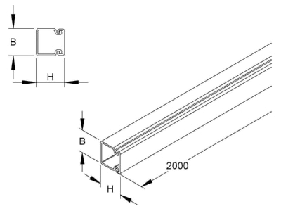 Ma�zeichnung Kleinhuis HKL2020 5 Kanal br 20x20 RAL8014
