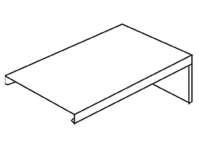 Dimensional drawing Kleinhuis ES4060 3 End cap for installation duct 40x62mm