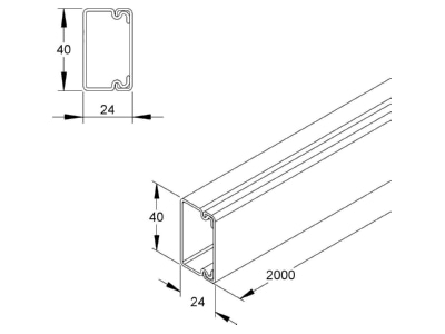 Mazeichnung Kleinhuis HKL2540 6 Kanal cws ohne Trennwand