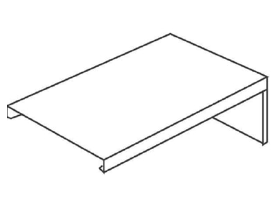 Line drawing Kleinhuis E80190 6 End cap for installation duct 80x190mm
