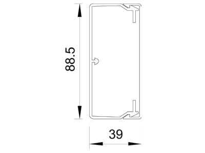 Ma�zeichnung 1 OBO WDK40090GR Wand Deckenkanal m Obert  40x90mm PVC