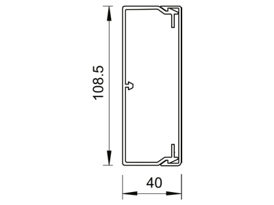 Ma�zeichnung 1 OBO WDK40110GR Wand Deckenkanal m Obert  40x110mm PVC