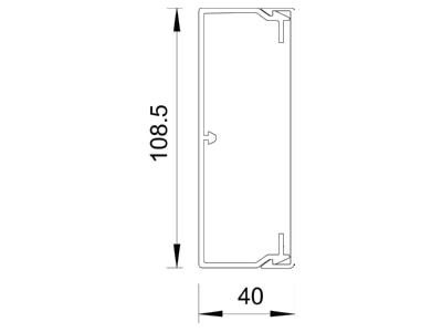 Ma�zeichnung 2 OBO WDK40110GR Wand Deckenkanal m Obert  40x110mm PVC