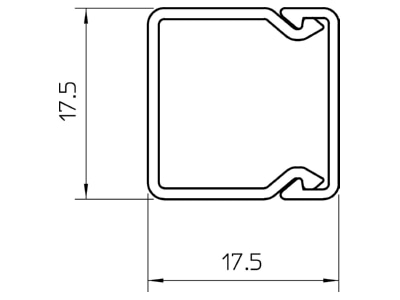 Mazeichnung 1 OBO WDK20020CW Wand  und Deckenkanal 20x20x2000 PVC cws