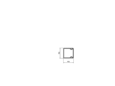 Mazeichnung 2 OBO WDK20020CW Wand  und Deckenkanal 20x20x2000 PVC cws