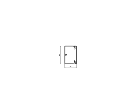 Mazeichnung 2 OBO WDK40060CW Wand Deckenkanal m Obert  40x60mm PVC