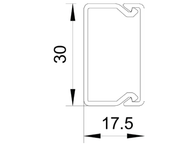 Mazeichnung 1 OBO WDK15030CW Wand Deckenkanal 15x30mm PVC