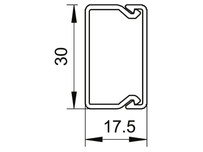 Mazeichnung 2 OBO WDK15030CW Wand Deckenkanal 15x30mm PVC