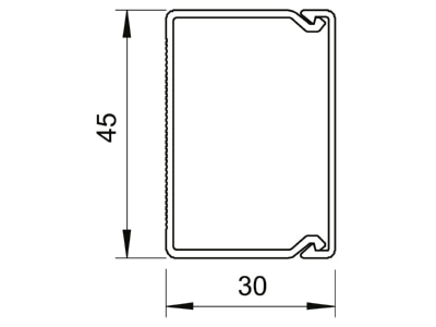 Ma�zeichnung 1 OBO WDK30045CW Wand Deckenkanal m Obert  30x45mm PVC