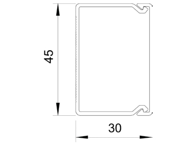 Ma�zeichnung 2 OBO WDK30045CW Wand Deckenkanal m Obert  30x45mm PVC