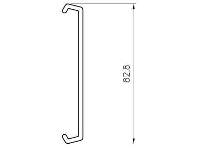 Mazeichnung 2 OBO GEK OT80 rw Oberteil 80x2000mm  PVC  rw