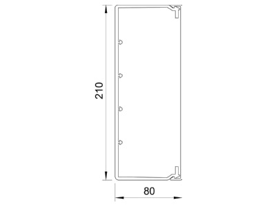 Ma�zeichnung 2 OBO WDK80210GR Wand Deckenkanal m Obert  80x210mm PVC