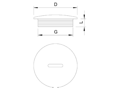 Dimensional drawing 1 OBO 108 M20 PS Plug for cable screw gland M20
