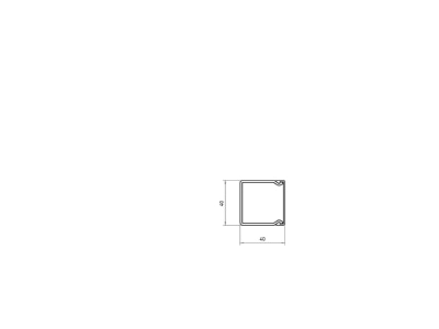 Mazeichnung 1 OBO WDK40040RW Wand Deckenkanal 40x40mm PVC