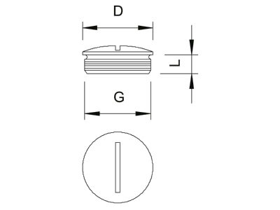 Ma�zeichnung 1 OBO 168 MS M40 Ms Verschlussschraube M40 vernickelt