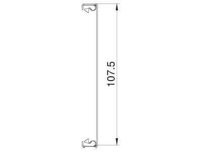 Ma�zeichnung 2 OBO OT3GEKS110RW Oberteil fuer Systemoeffnung 110x2000mm  St