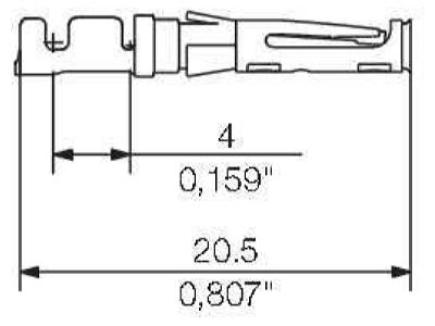 Circuit diagram Weidmueller CB1 6R18 16SNI3 5 Pin contact for connector