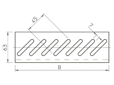 Dimensional drawing 2 OBO BEB 300 FS Bottom end plate for cable tray  solid