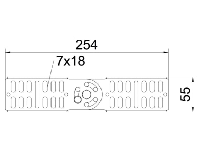 Dimensional drawing 2 OBO RGV 60 FS Longitudinal joint for cable support