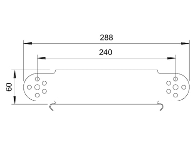 Dimensional drawing 2 OBO RGBEV 620 FS Bend for cable tray  solid wall 