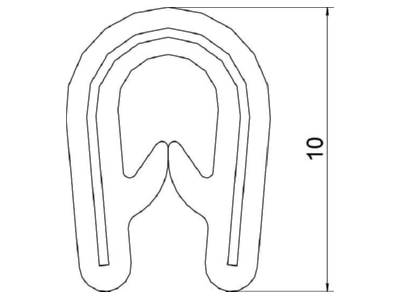 Mazeichnung 2 OBO KSB 2 PVC Kantenschutz schwarz