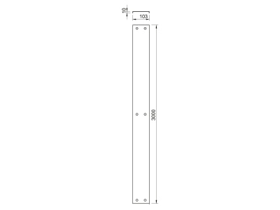 Dimensional drawing 1 OBO AZDMD 50 FS Cover for cable support system 53mm
