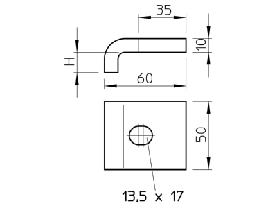 Mazeichnung 1 OBO KWS 10 FT  VE2  Klemmwinkel KWS 10 FT  Inhalt  2 