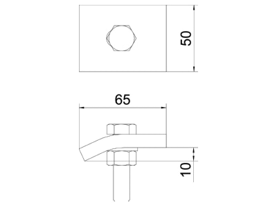 Mazeichnung 2 OBO KWS 10 FT  VE2  Klemmwinkel KWS 10 FT  Inhalt  2 