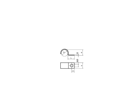 Mazeichnung 2 OBO 1015 8 A2 Befestigungsschelle 1015 8 VA