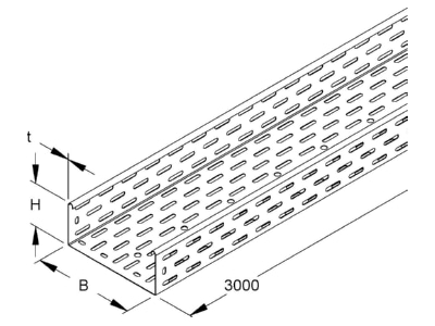 Mazeichnung Niedax RL 85 100 Kabelrinne