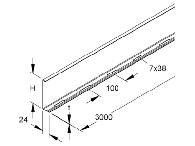 Mazeichnung Niedax RW 110 Trennsteg