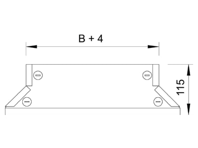 Ma�zeichnung 1 OBO DFAA 200 FS Abdeckung f Anbauabzwg st 