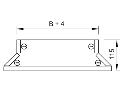 Ma�zeichnung 2 OBO DFAA 200 FS Abdeckung f Anbauabzwg st 