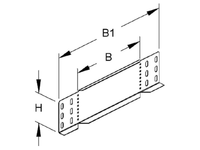 Dimensional drawing Niedax RA 85 200 Length  and angle joint