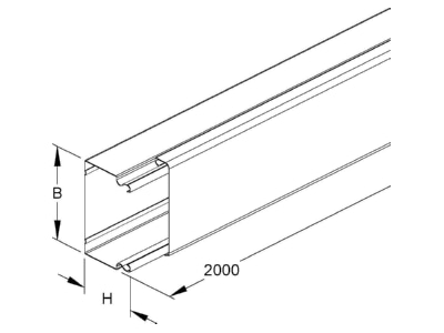 Produktbild Niedax LUK 60 100 LS Kanal m Deckel Stahl