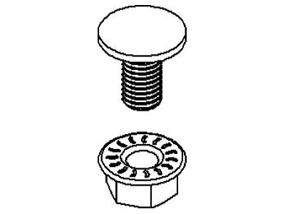 Dimensional drawing Niedax FLM 8X16 F Carriage bolt M8x16mm