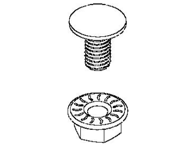 Dimensional drawing Niedax FLM 6X12 F Carriage bolt M6x12mm