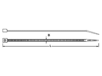 Circuit diagram Weidmueller CB 100 2 5 BLACK Cable tie 2 5x98mm black