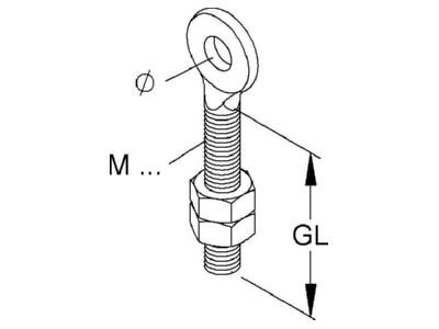 Mazeichnung Niedax RCM 10 Ringschraube